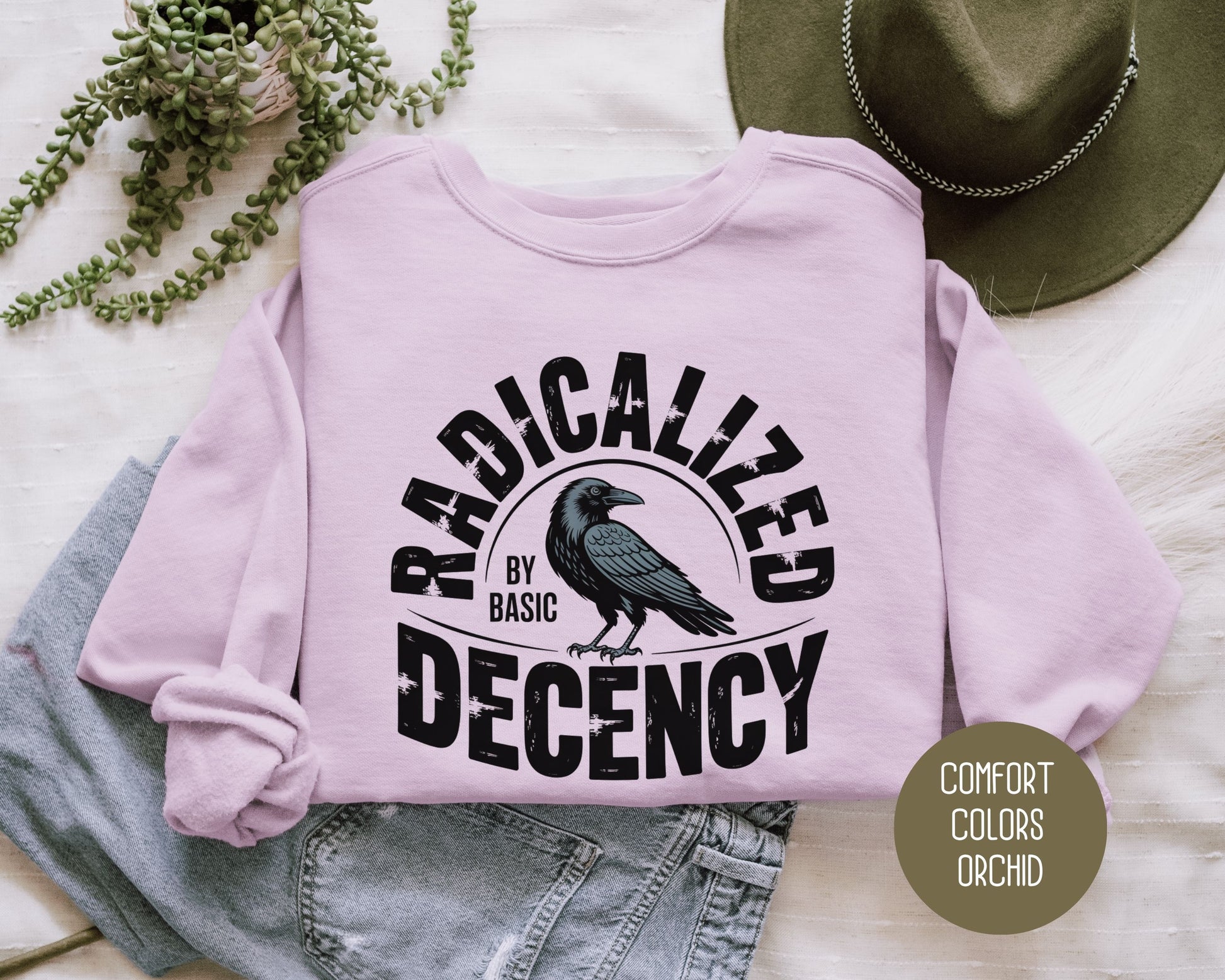 Radicalized By Basic Decency Comfort Colors Sweatshirt Sweatshirt  CreativeSpecialTs