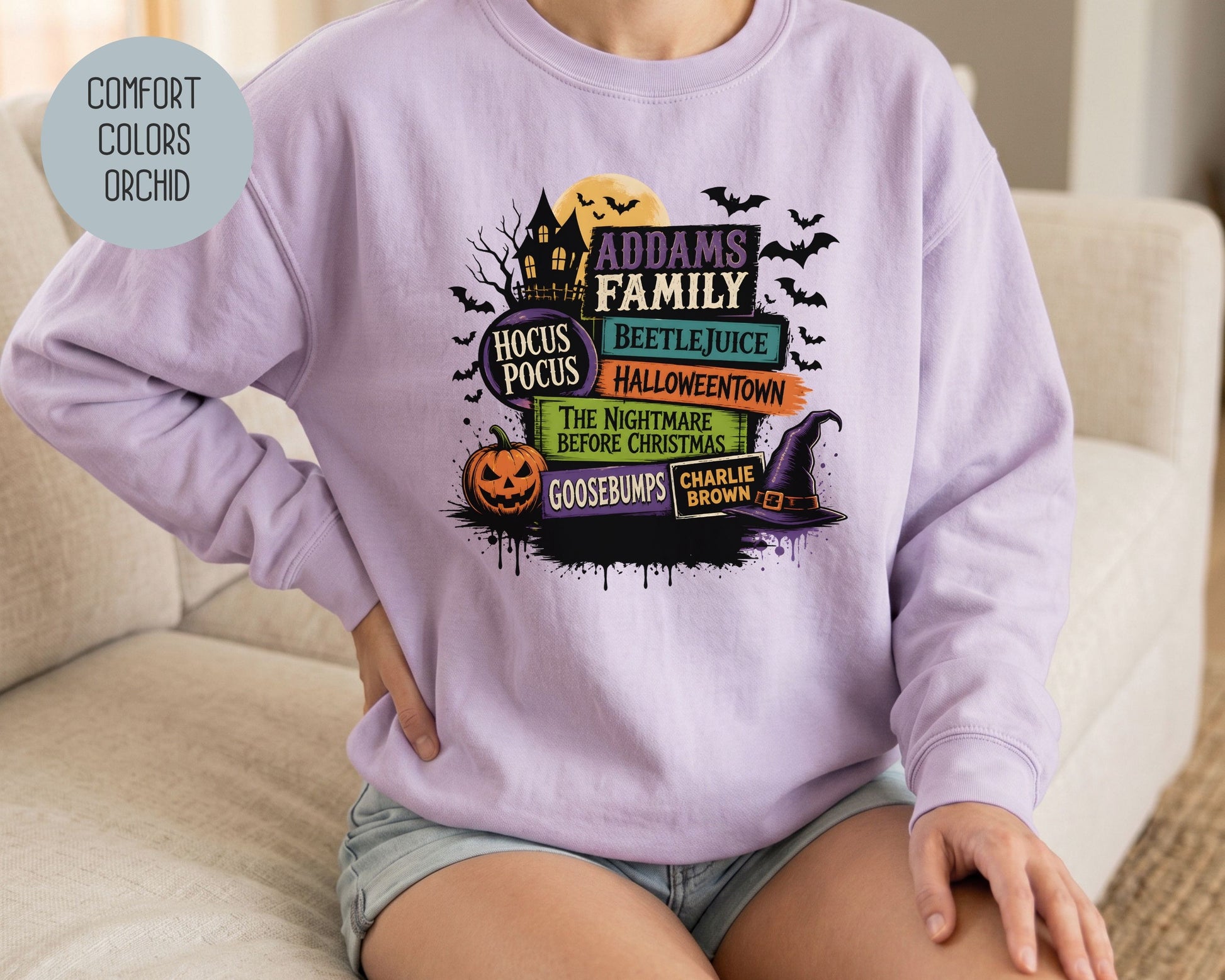 Halloween Movies Comfort Colors Sweatshirt Sweatshirt  CreativeSpecialTs