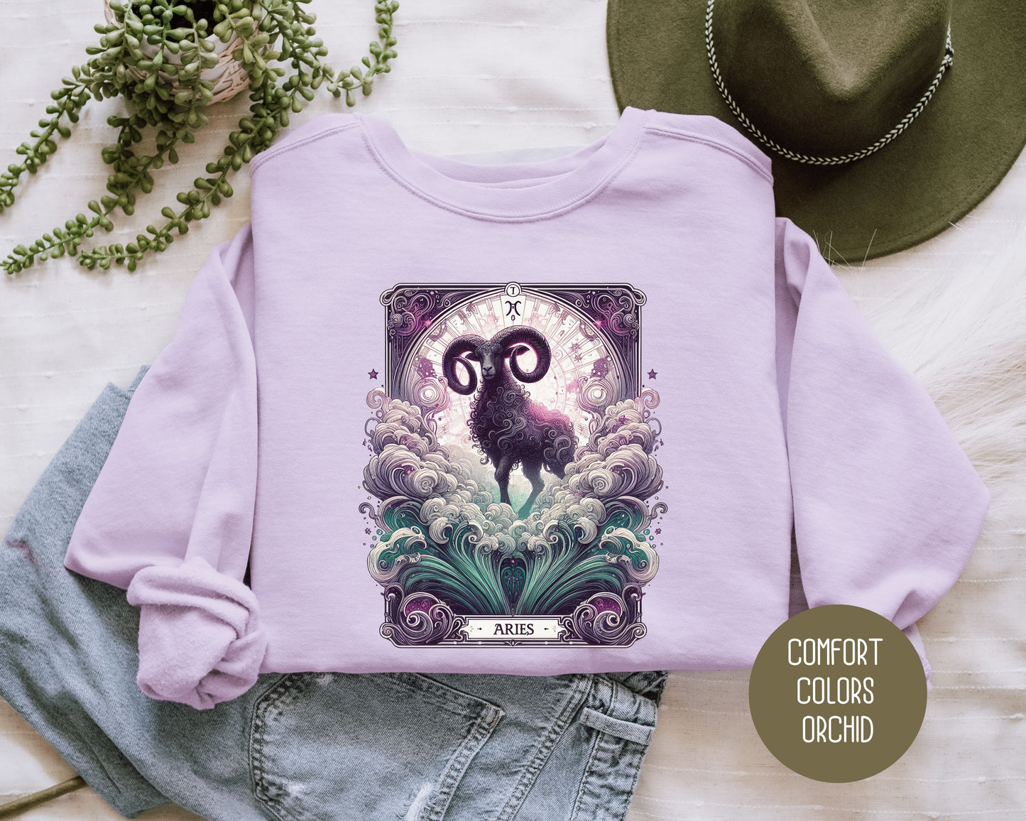 Aries Zodiac Comfort Colors Sweatshirt