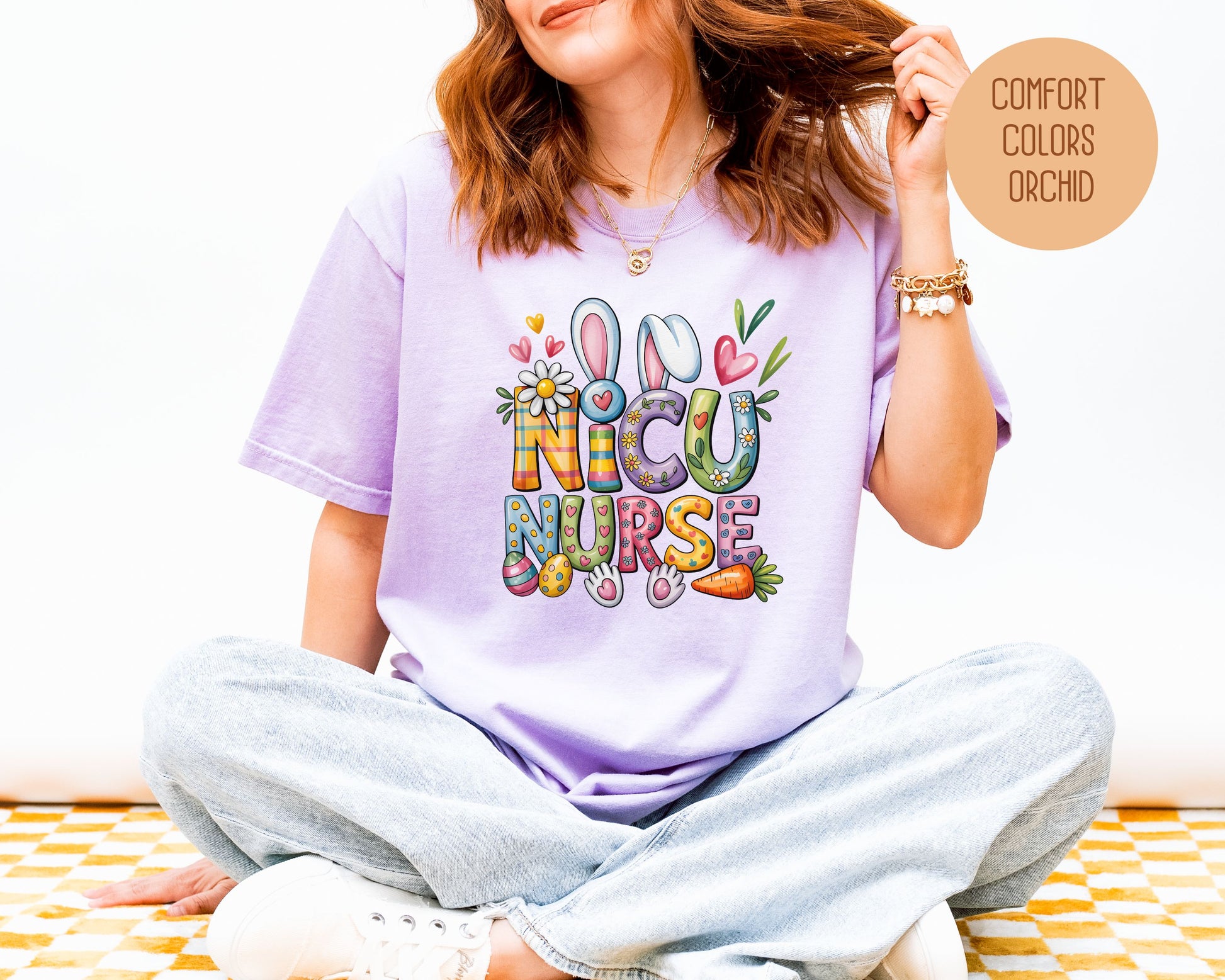 NICU Easter Nurse Comfort Colors Shirt T-Shirt  CreativeSpecialTs