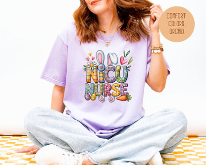 NICU Easter Nurse Comfort Colors Shirt T-Shirt  CreativeSpecialTs