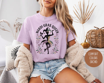 Mardi Gras Queen Comfort Colors Shirt T-Shirt CreativeSpecialTs