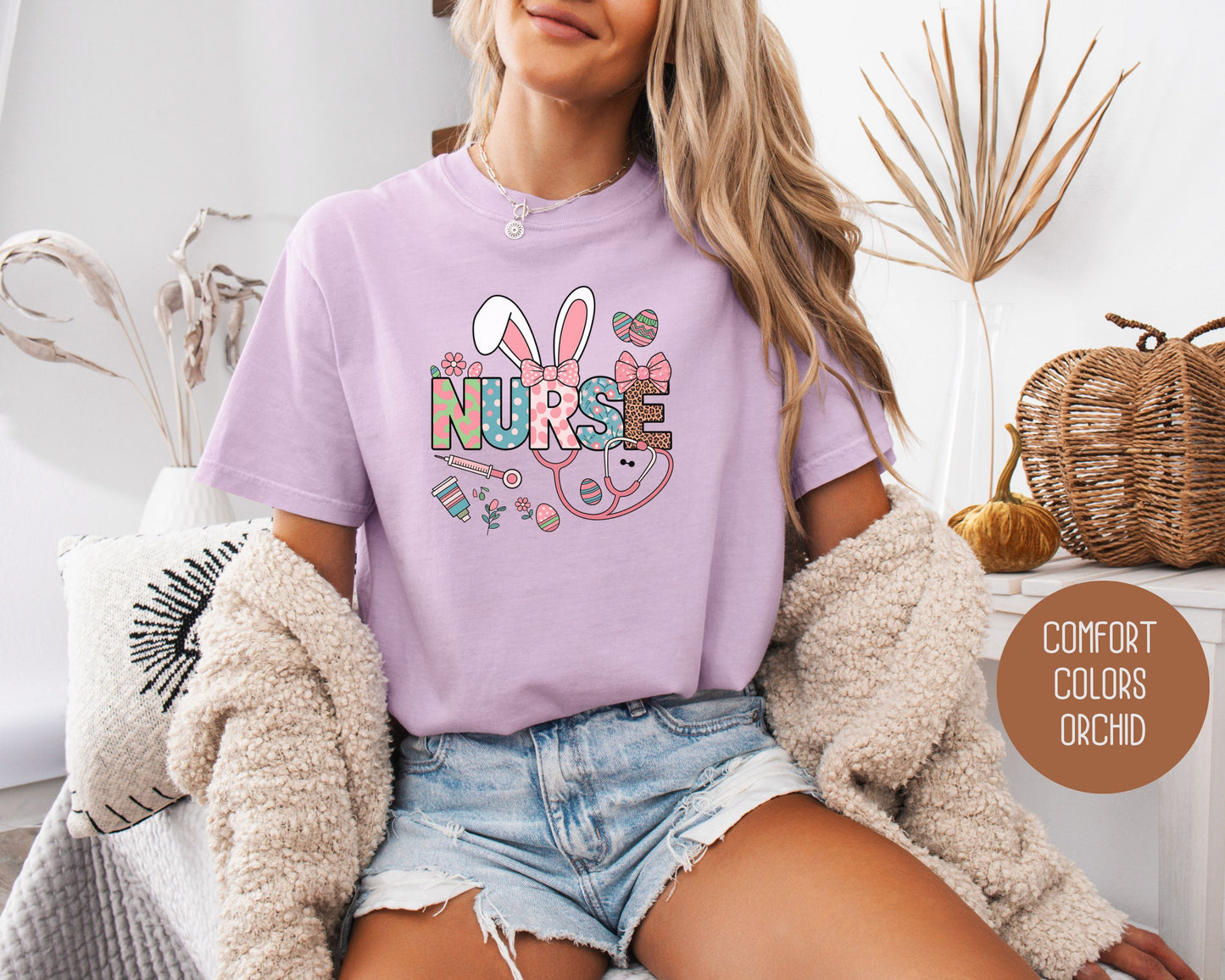 Easter Nurse Comfort Colors Shirt - CreativeSpecialTs