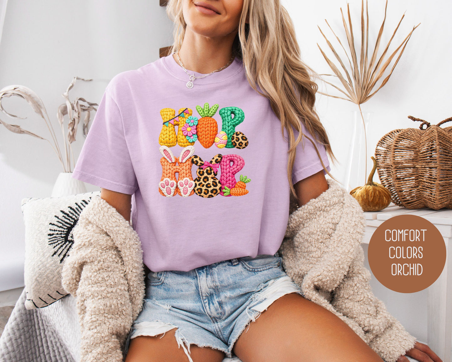 Hip Hop Faux Yarn Easter Comfort Colors Shirt T-Shirt  CreativeSpecialTs