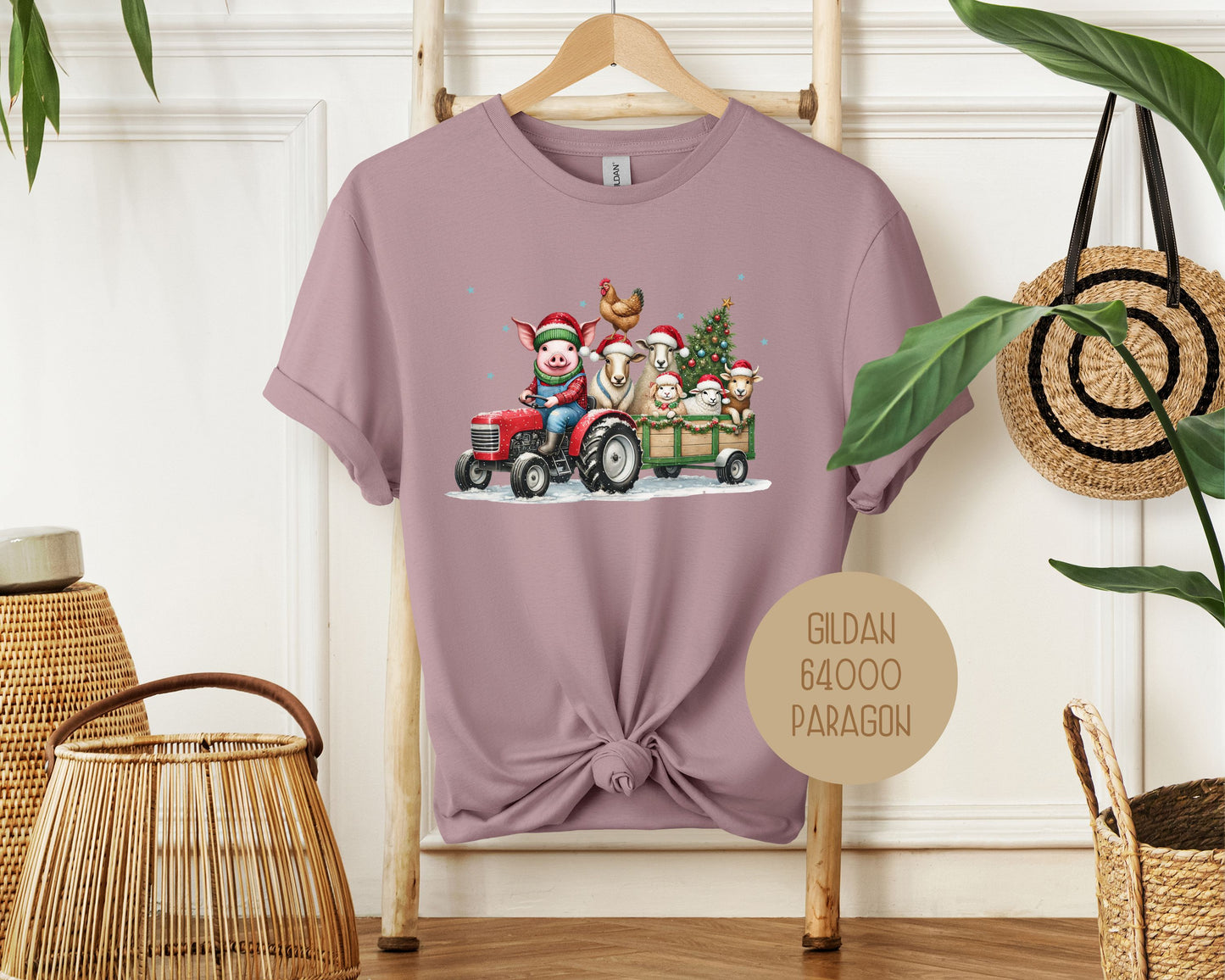 Country Farm Tractor Christmas Shirt