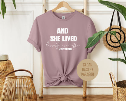 And She Lived Happily Ever After Divorce Party Shirt