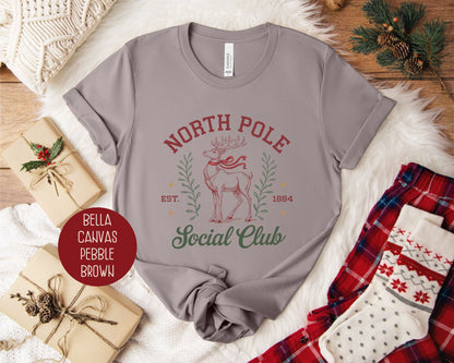 North Pole Social Club Reindeer Shirt