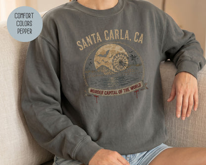 Santa Carla Murder Capital of the World Comfort Colors Sweatshirt Sweatshirt  CreativeSpecialTs