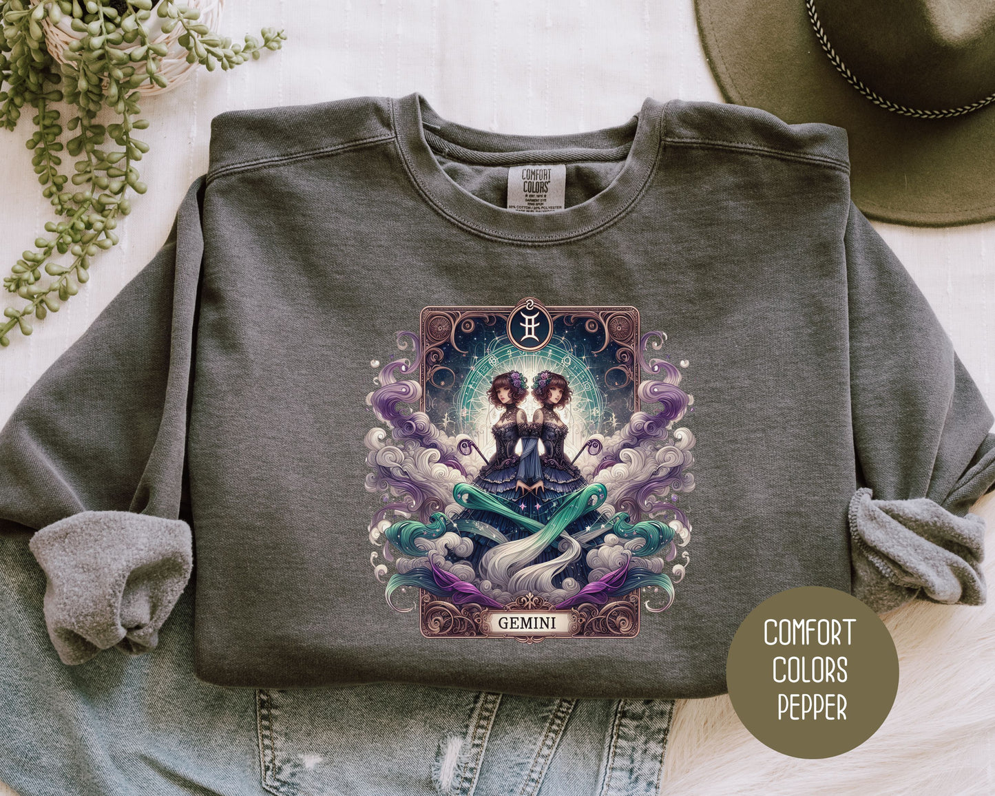 Gemini Zodiac Comfort Colors Sweatshirt