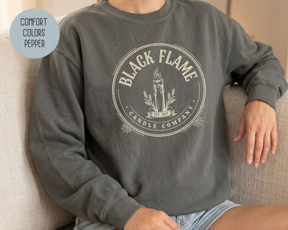 Black Flame Candle Company Comfort Colors Sweatshirt Sweatshirt  CreativeSpecialTs