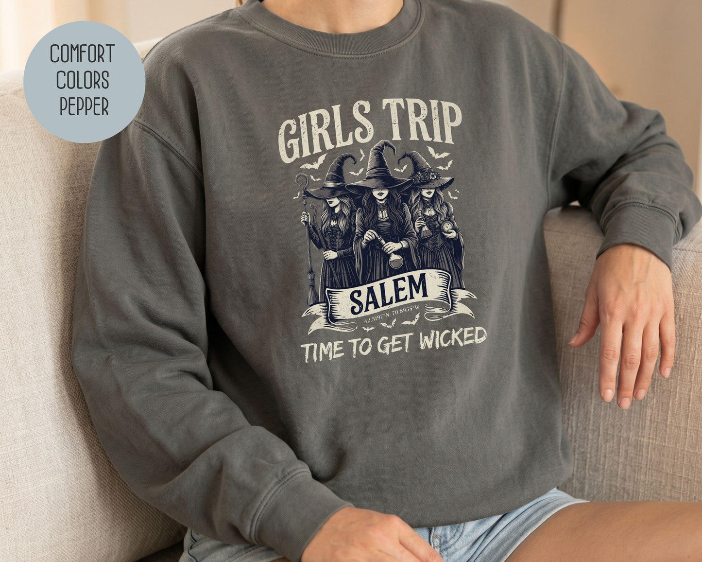 Salem Girls Trip Comfort Colors Sweatshirt Sweatshirt  CreativeSpecialTs