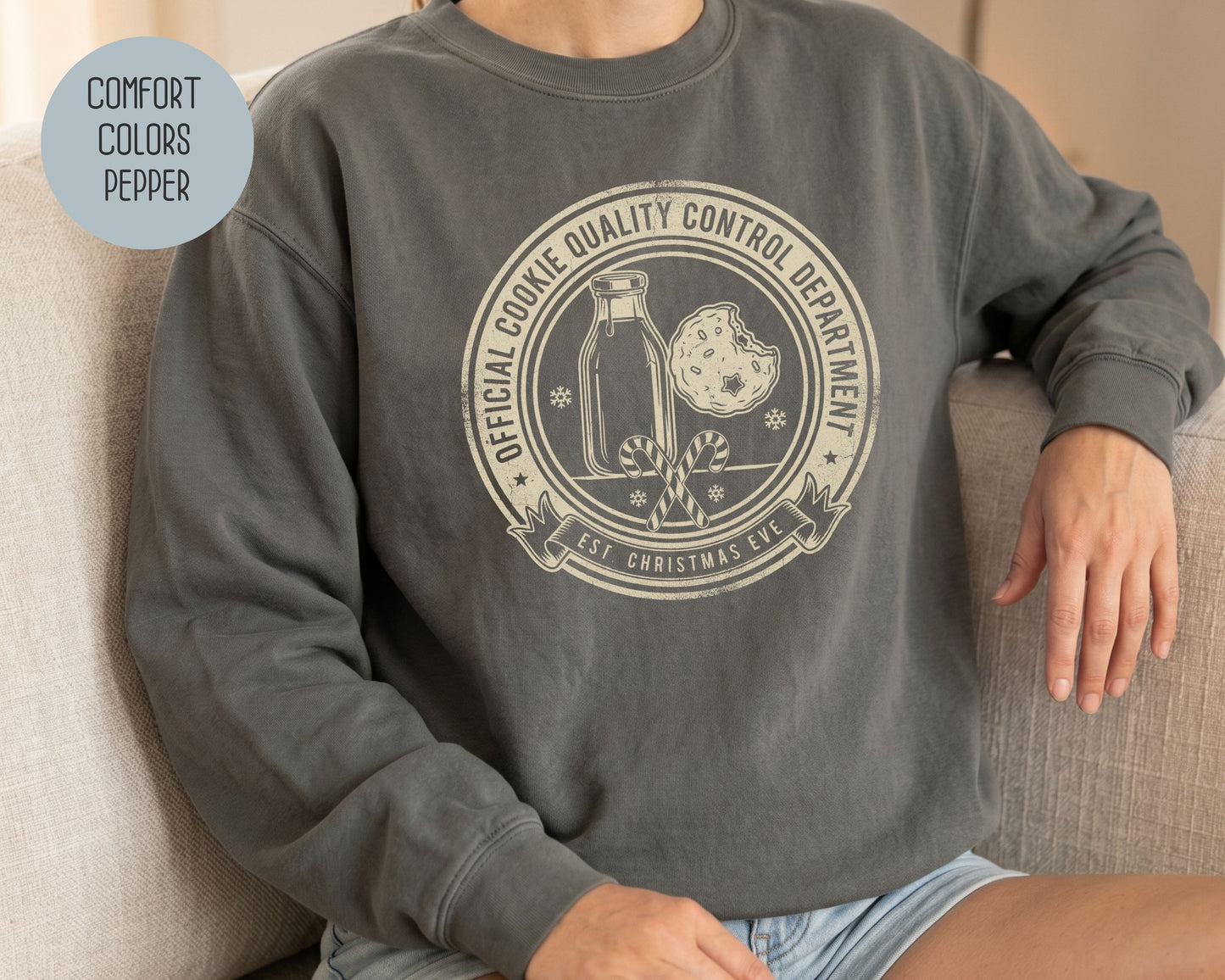 Official Cookie Quality Control Department Comfort Colors Sweatshirt Sweatshirt  CreativeSpecialTs
