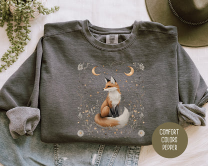 Celestial Cottagecore Fox Sweatshirt