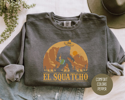 El Squatcho Comfort Colors Sweatshirt Sweatshirt CreativeSpecialTs
