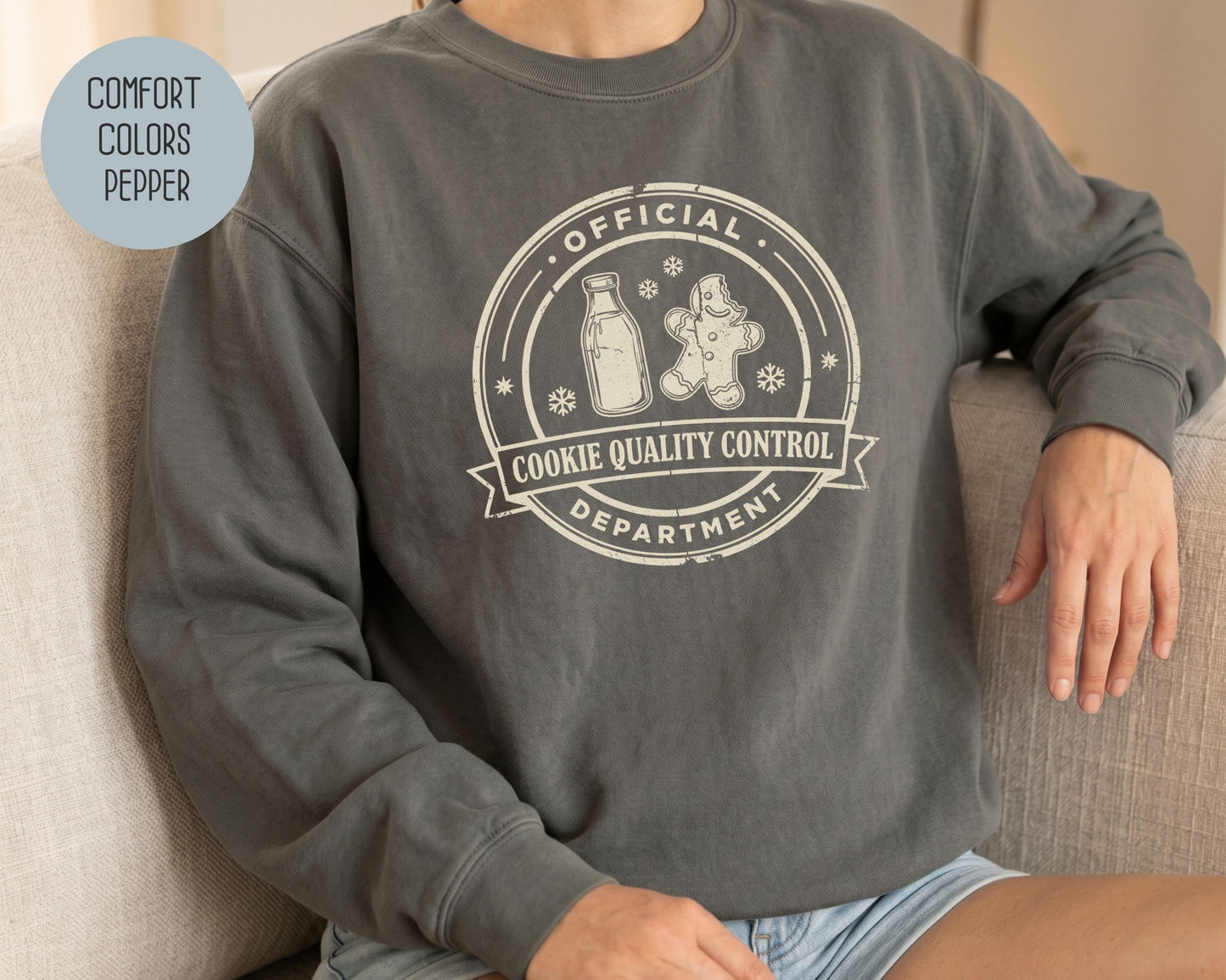 Official Cookie Quality Control Department Comfort Colors Sweatshirt Sweatshirt  CreativeSpecialTs