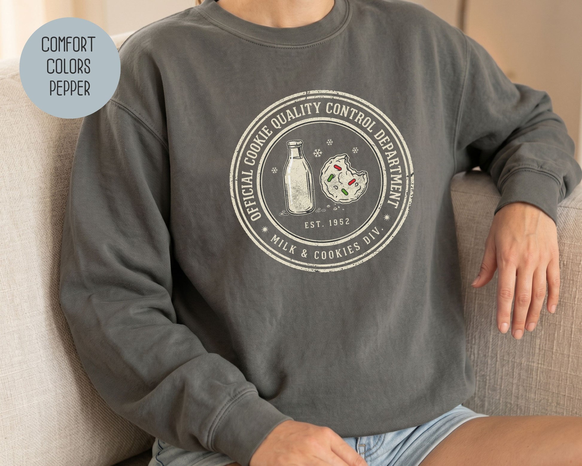 Official Cookie Quality Control Department Comfort Colors Sweatshirt Sweatshirt  CreativeSpecialTs