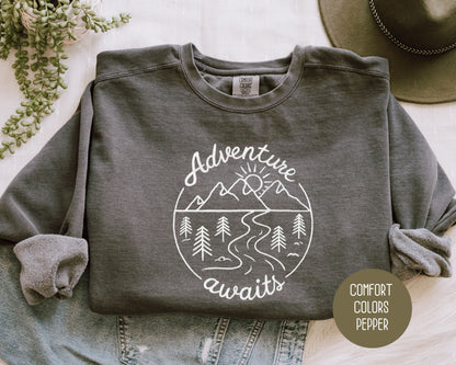 Adventure Awaits Comfort Colors Sweatshirt