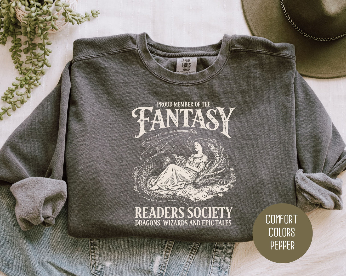 Proud Member of the Fantasy Readers Society Comfort Colors Sweatshirt Sweatshirt  CreativeSpecialTs