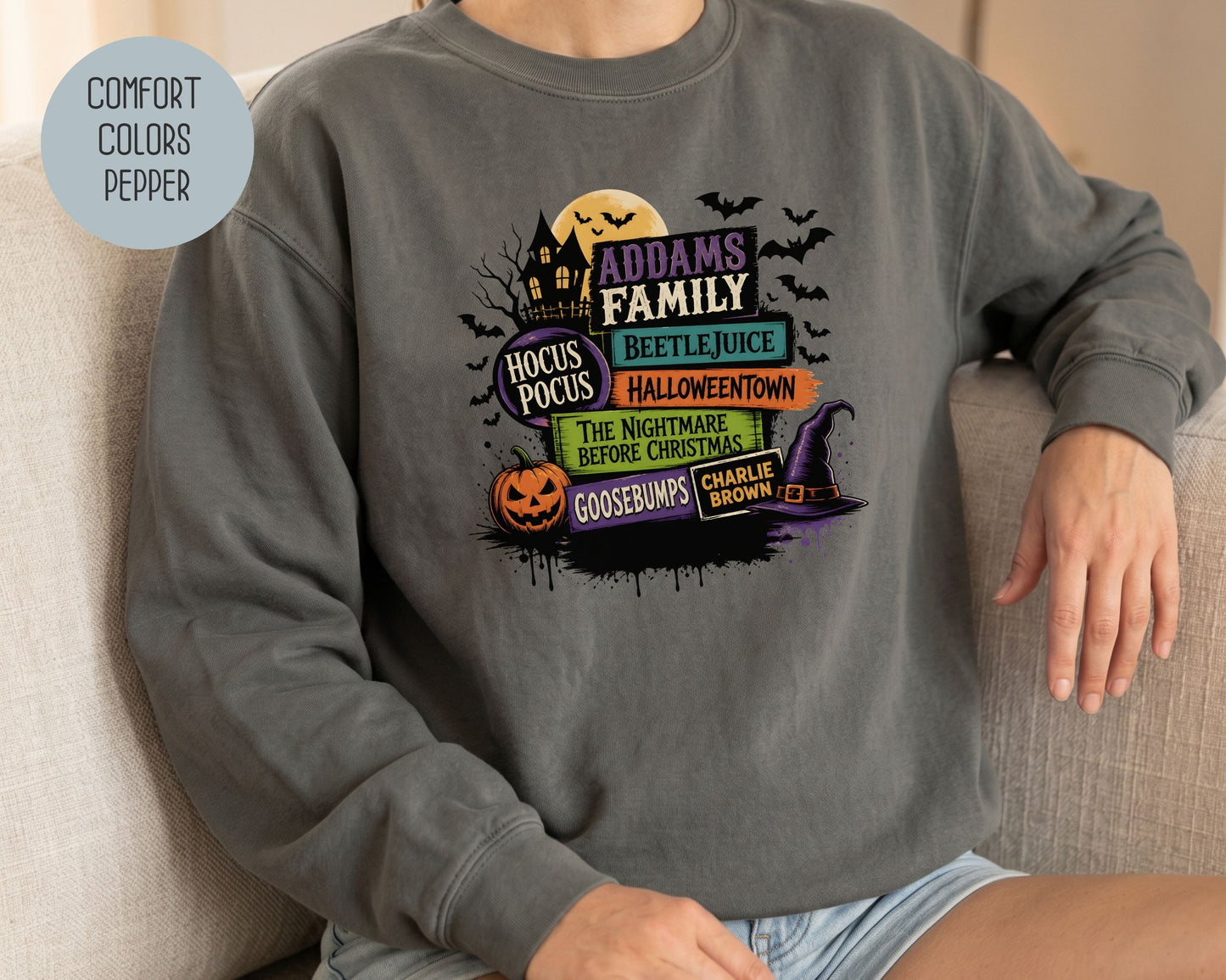 Halloween Movies Comfort Colors Sweatshirt Sweatshirt  CreativeSpecialTs