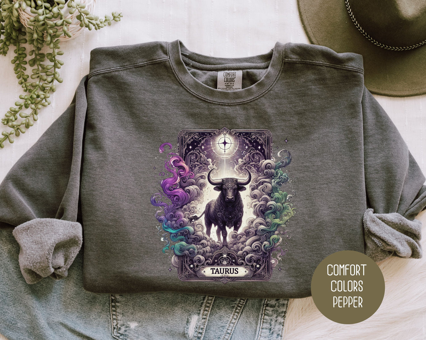 Taurus Zodiac Comfort Colors Sweatshirt