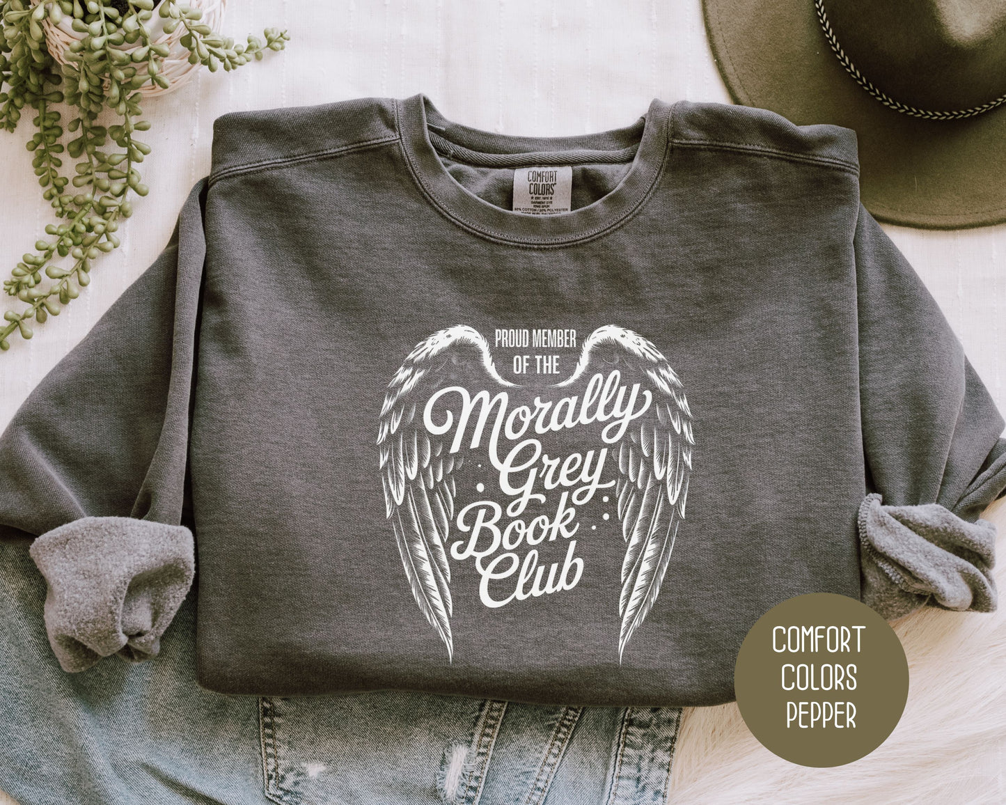 Morally Grey Book Club Comfort Colors Sweatshirt