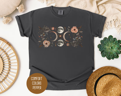 Celestial Lunar Phase Comfort Colors Shirt