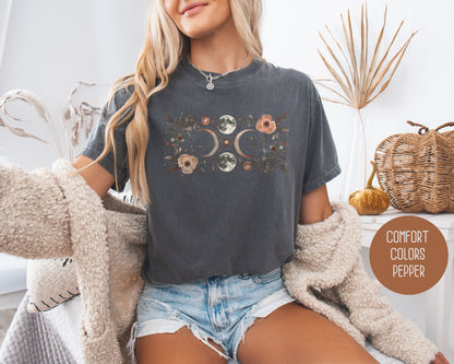Celestial Lunar Phase Comfort Colors Shirt