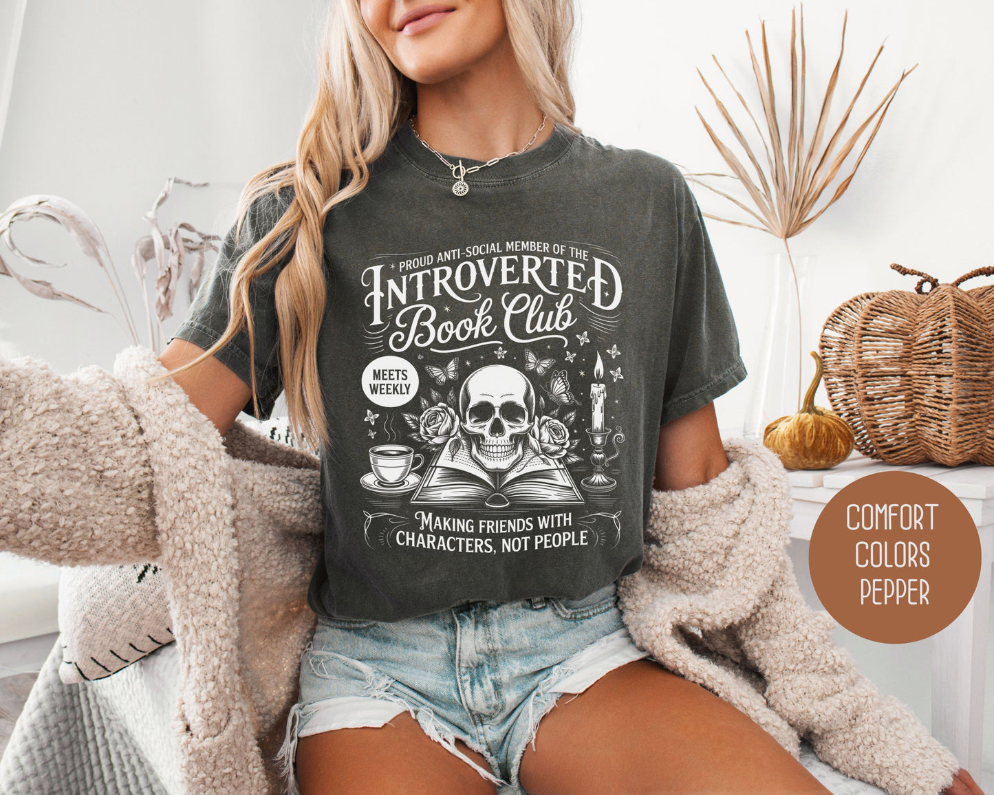 Anti-Social Member of Introverted Book Club Comfort Colors Shirt