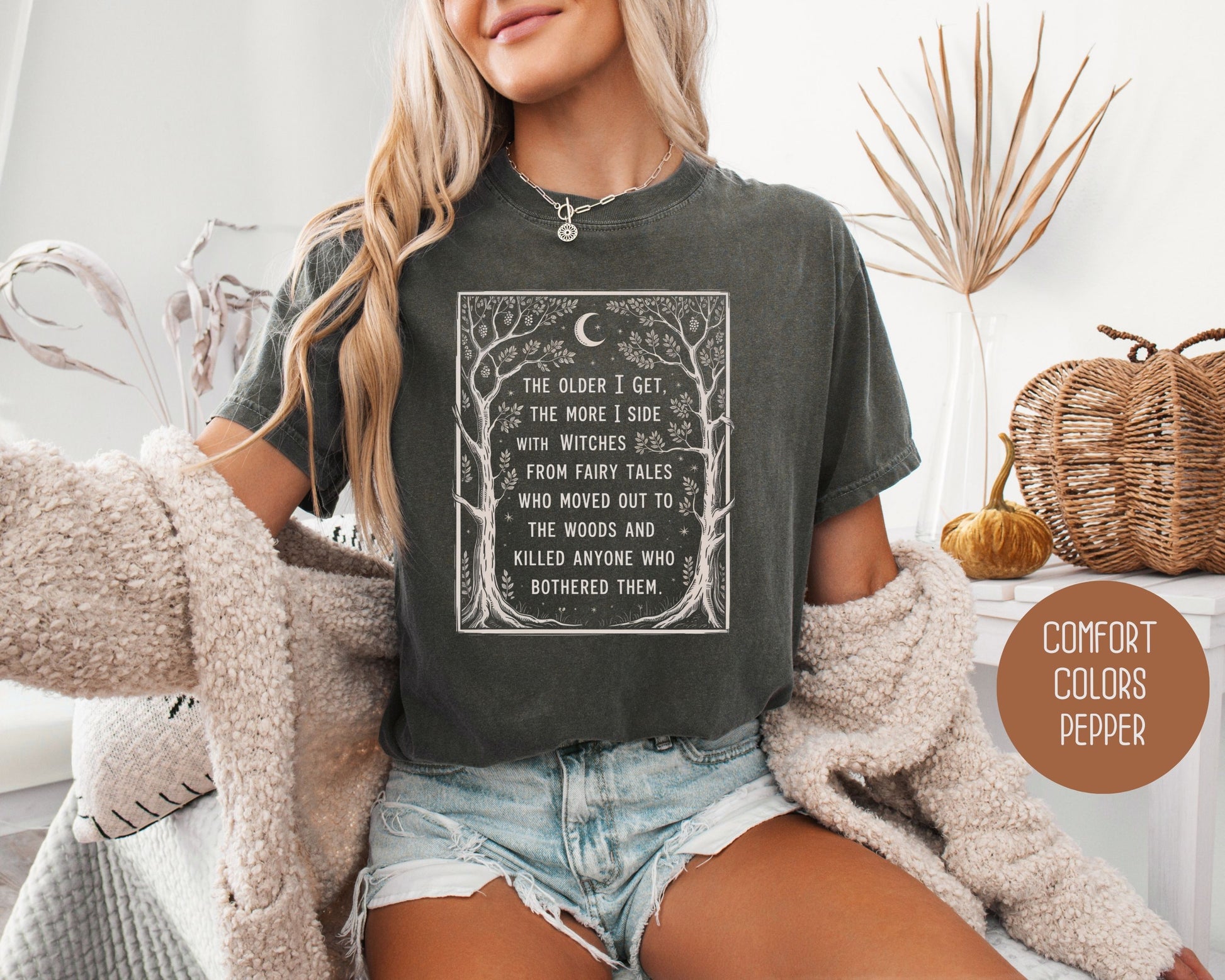 Side with Witches from Fairy Tales Comfort Colors Shirt T-Shirt  CreativeSpecialTs