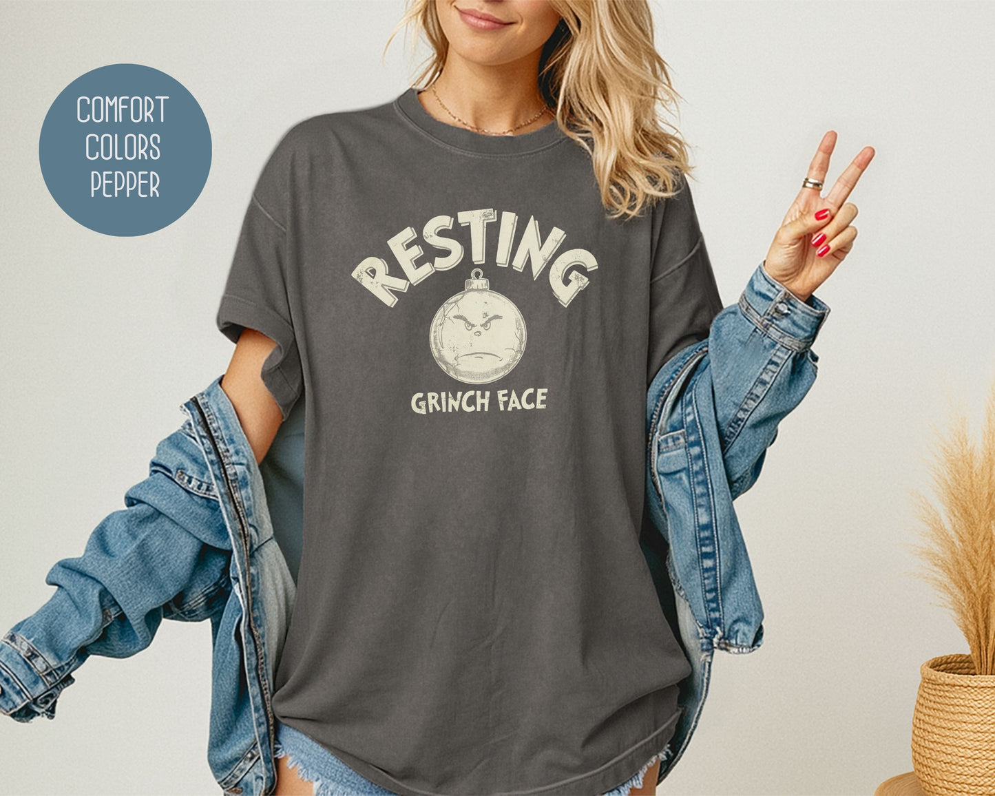 Resting Grinch Face Comfort Colors Shirt T-Shirt  CreativeSpecialTs