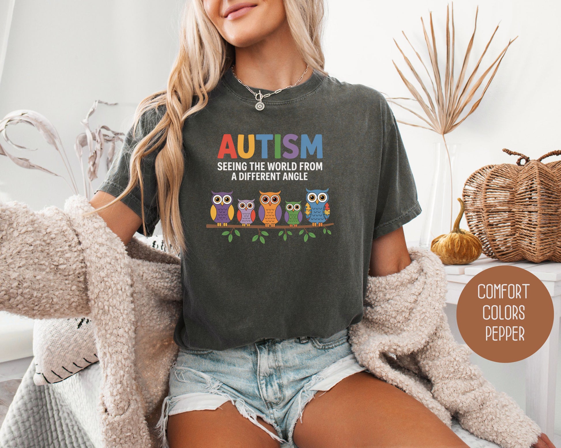 Autism Seeing the World From a Different Angle Comfort Colors Shirt - CreativeSpecialTs