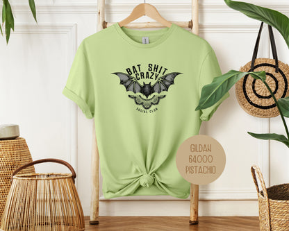 Bat Shit Crazy Social Club Retro Halloween Shirt