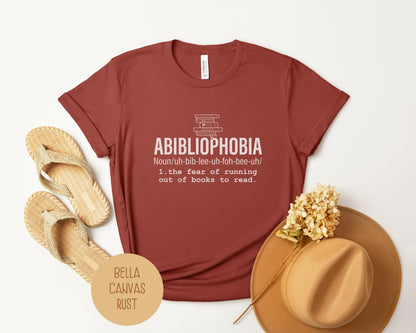 Abibliophobia Definition Shirt