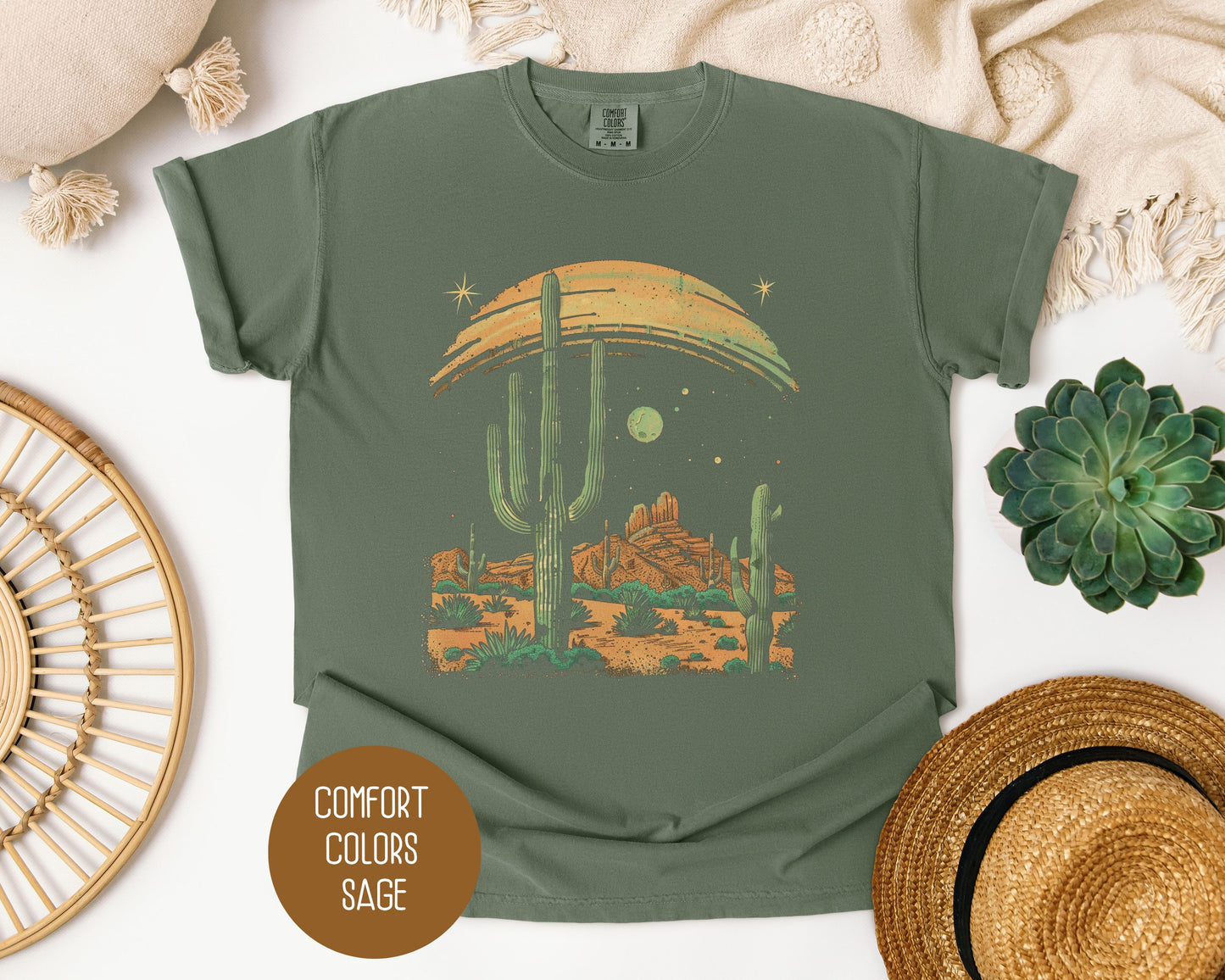 Desert Cactus Sunrise Vintage Shirt