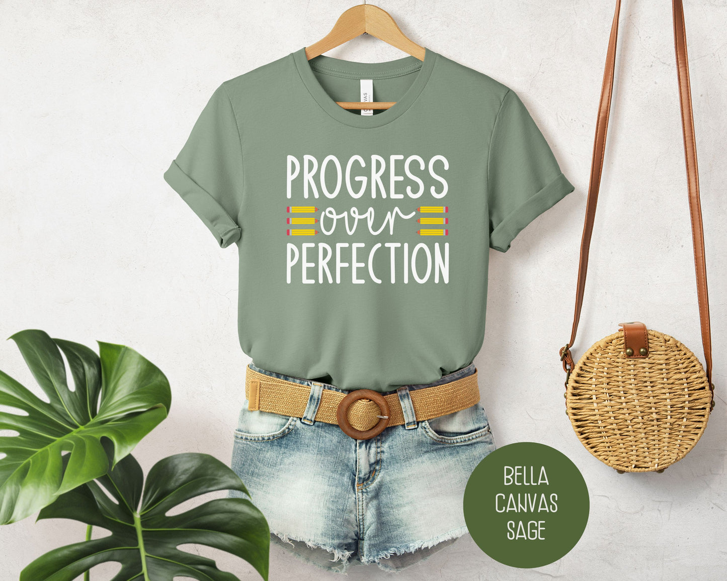 Progress Over Perfection Teacher Life Appreciation Shirt