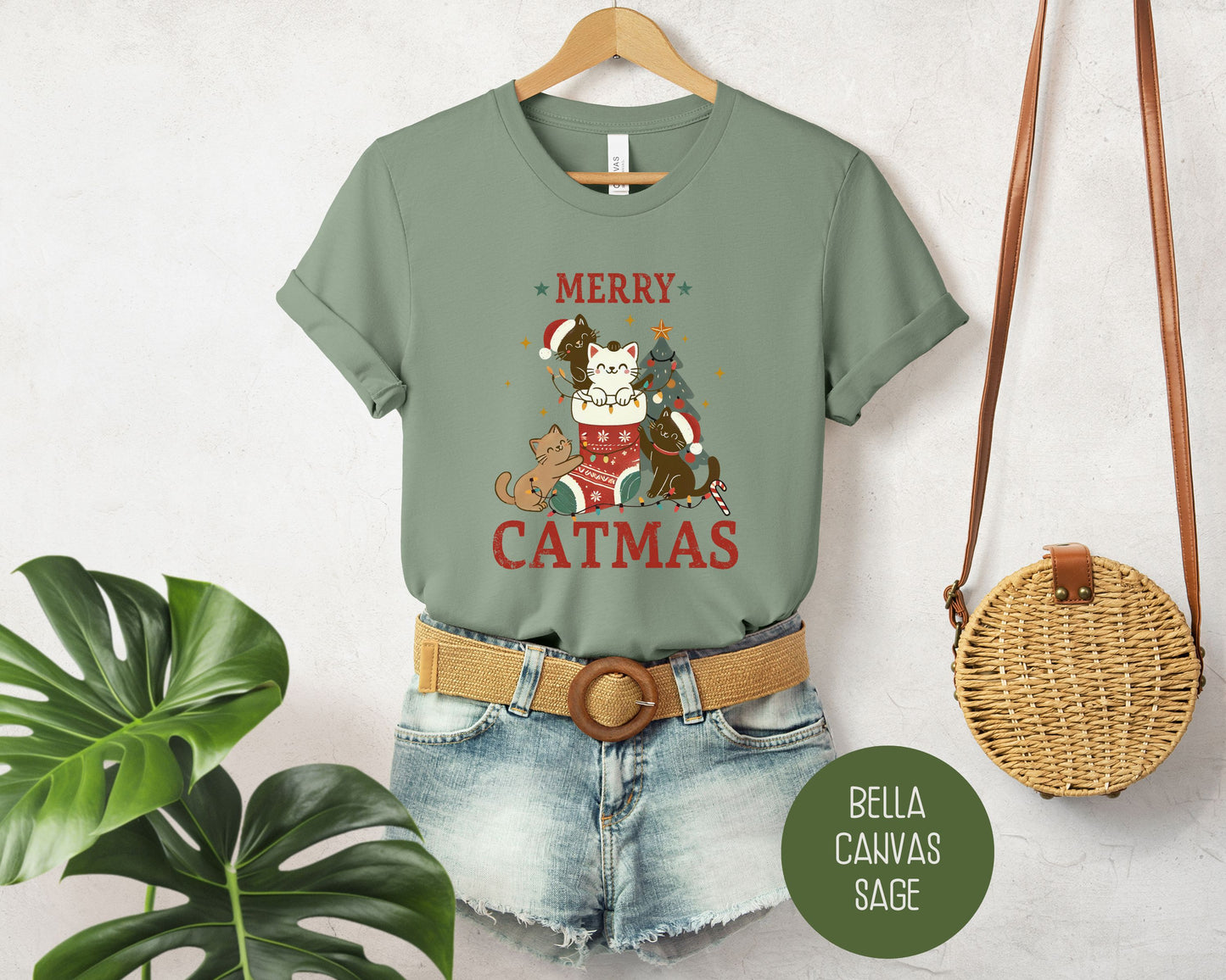 Merry Catmas Cute Christmas Cat Lover Shirt