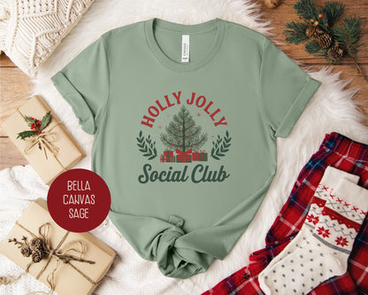 Holly Jolly Social Club Christmas Tree Shirt