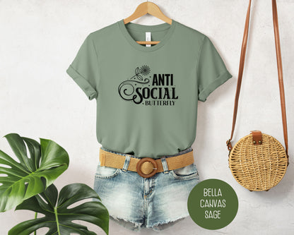 Anti Social Butterfly Social Anxiety Shirt