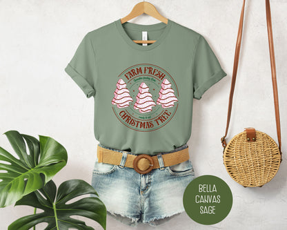 Farm Fresh Christmas Tree Cake Holiday Shirt