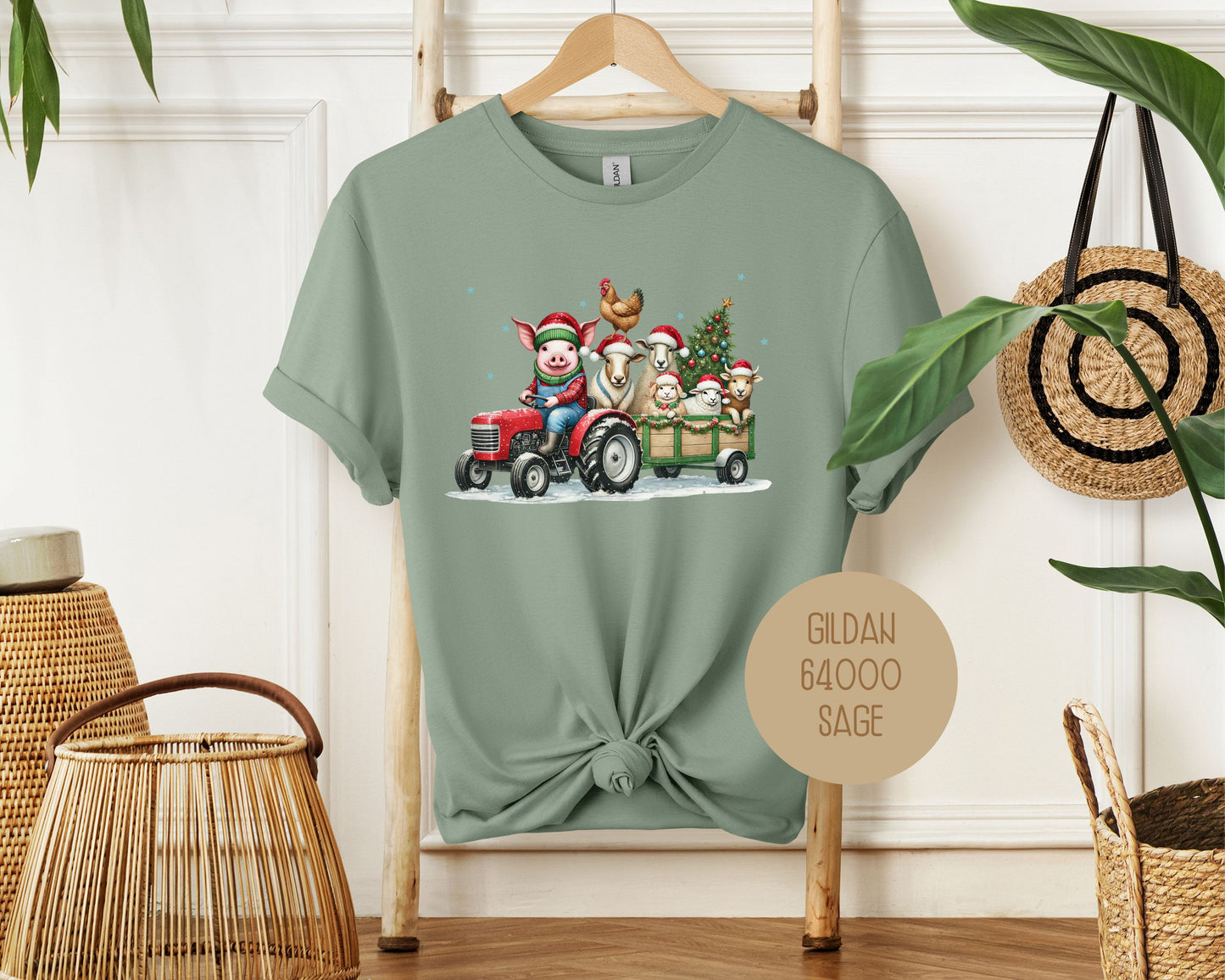 Country Farm Tractor Christmas Shirt