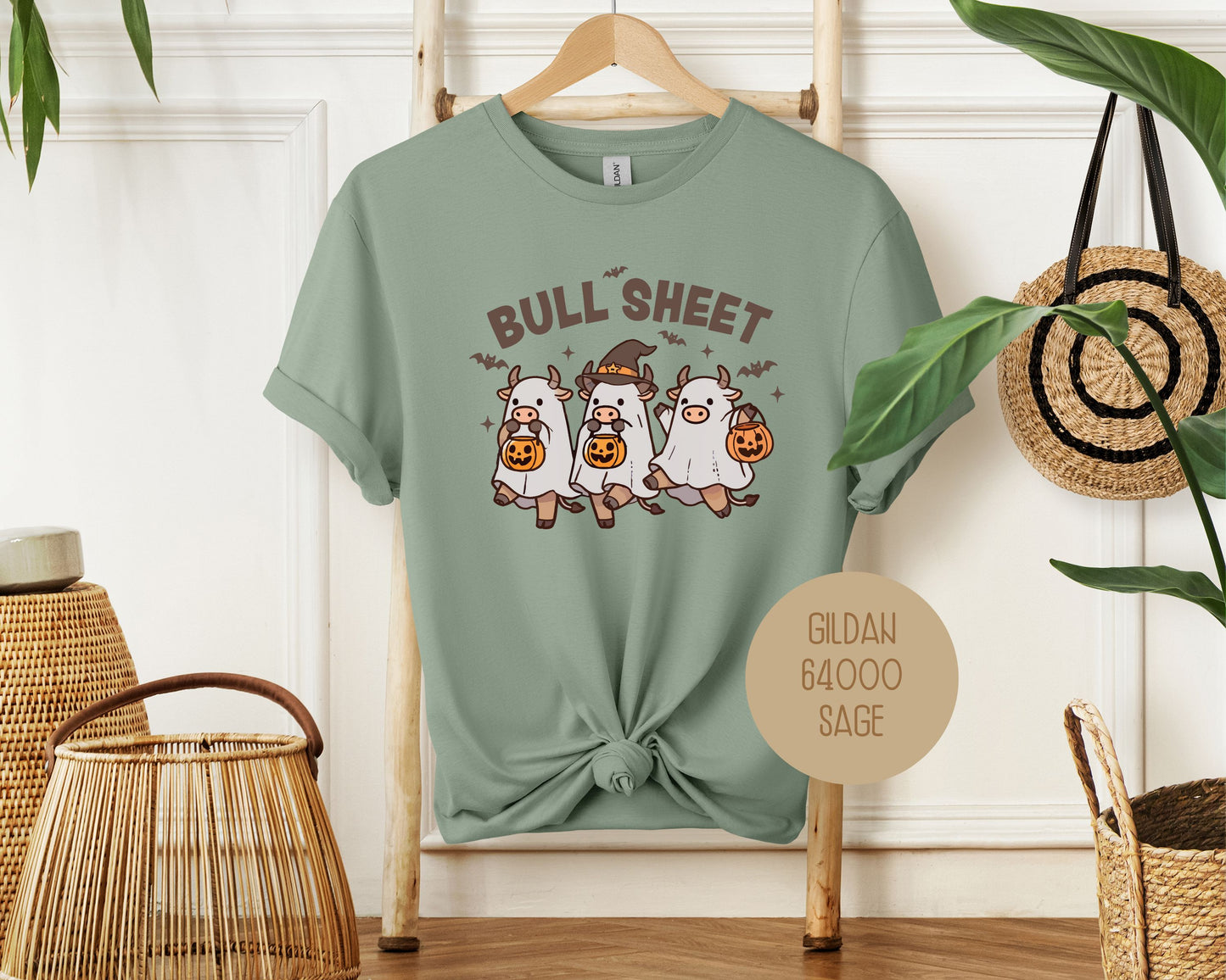 Bull Sheet Cute Ghost Cow Shirt