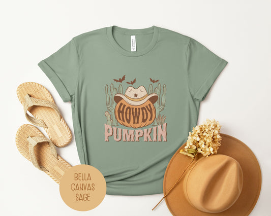 Howdy Pumpkin Western Shirt T-Shirt CreativeSpecialTs