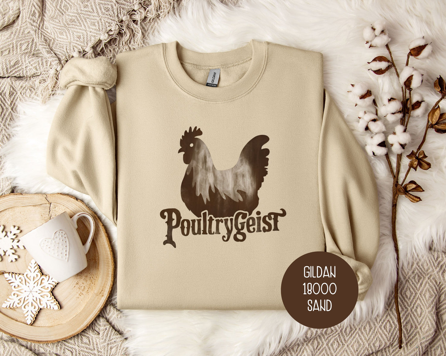 Poultrygeist Chicken Lover Retro Halloween Sweatshirt