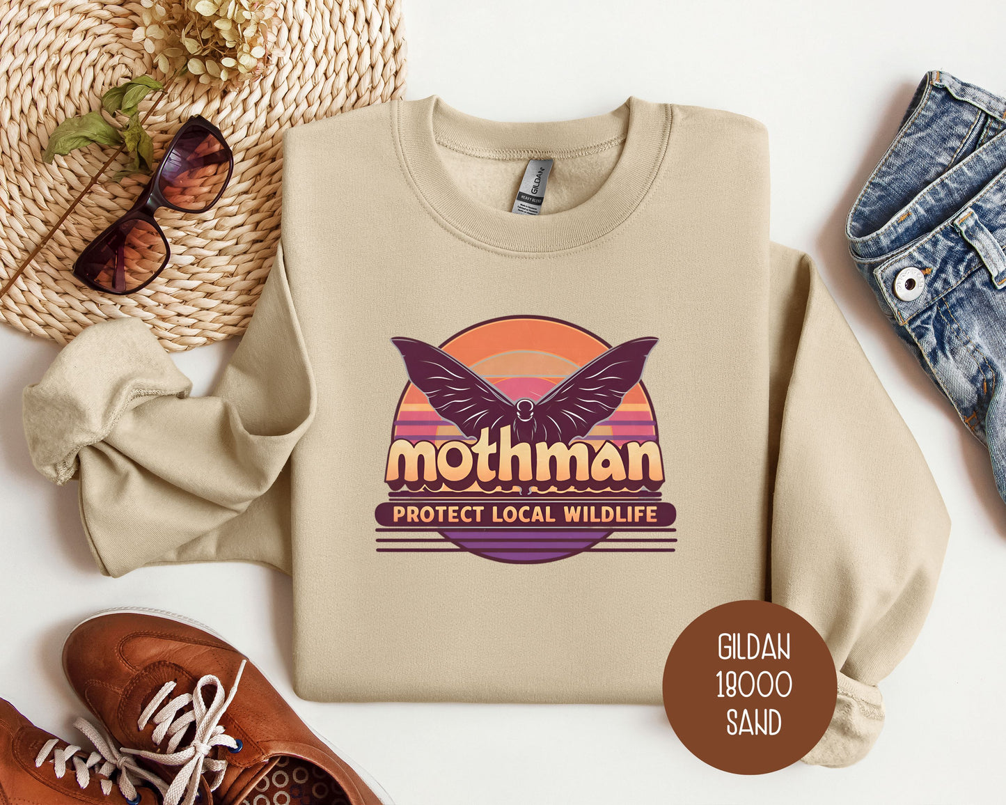 Mothman Protect Local Wildlife Sweatshirt