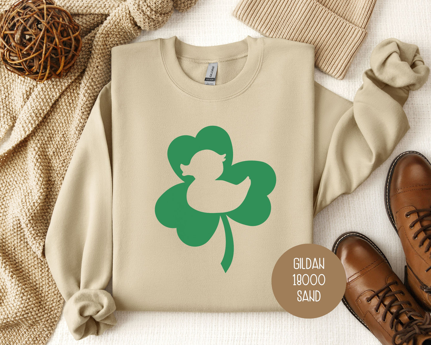 Lucky Duck St. Patrick's Day Shamrock Sweatshirt