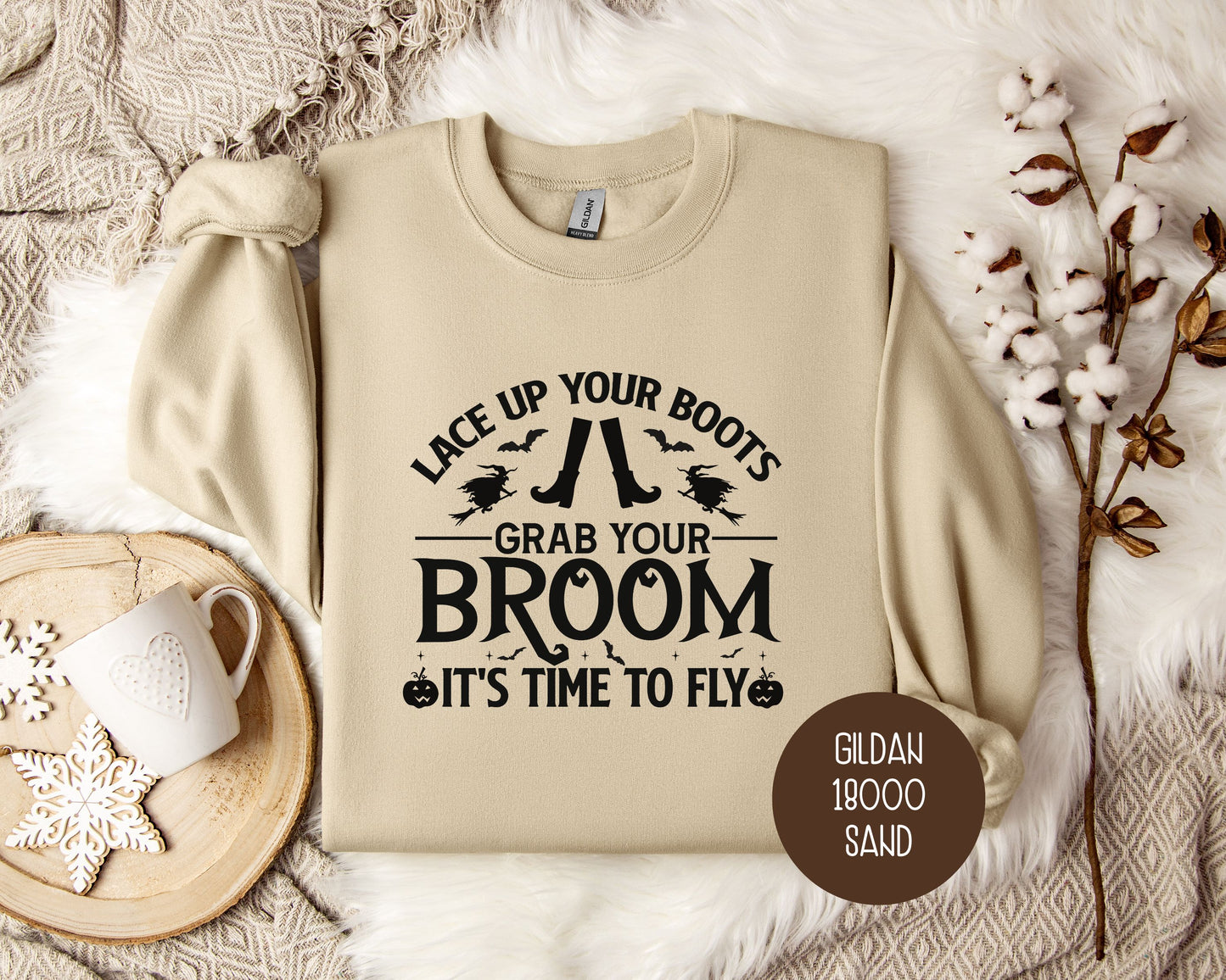 It's Time To Fly Witches Broom Only Sweatshirt