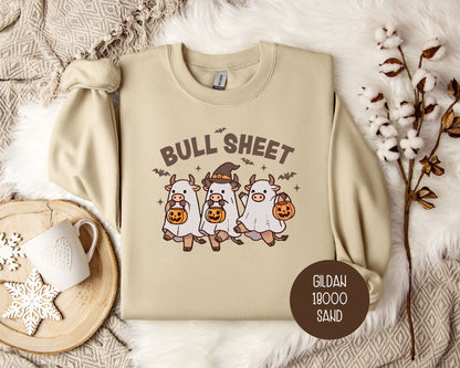 Bull Sheet Cute Ghost Cow Sweatshirt