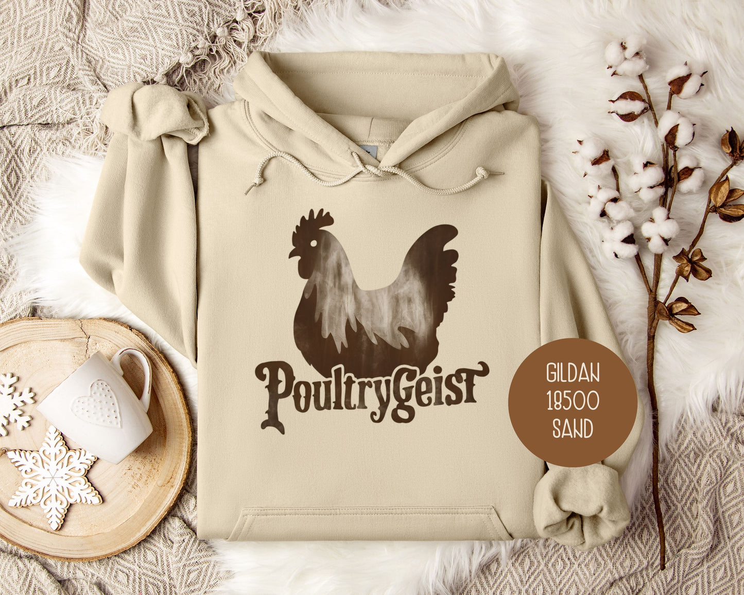 Poultrygeist Chicken Lover Retro Halloween Hoodie