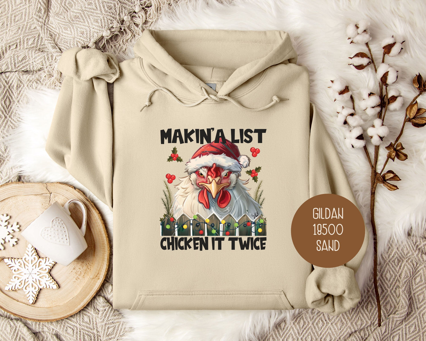 Making a List Chicken It Twice Hoodie