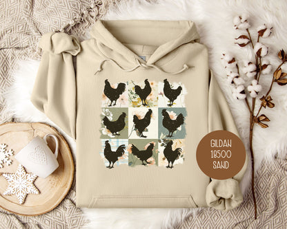 Cute Boho Chickens Hoodie